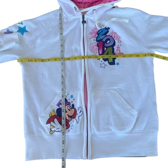 Disney Parks 2014 Mickey & Friends Embroidered Full Zip Hoodie Colorful Small - Picture 13 of 16